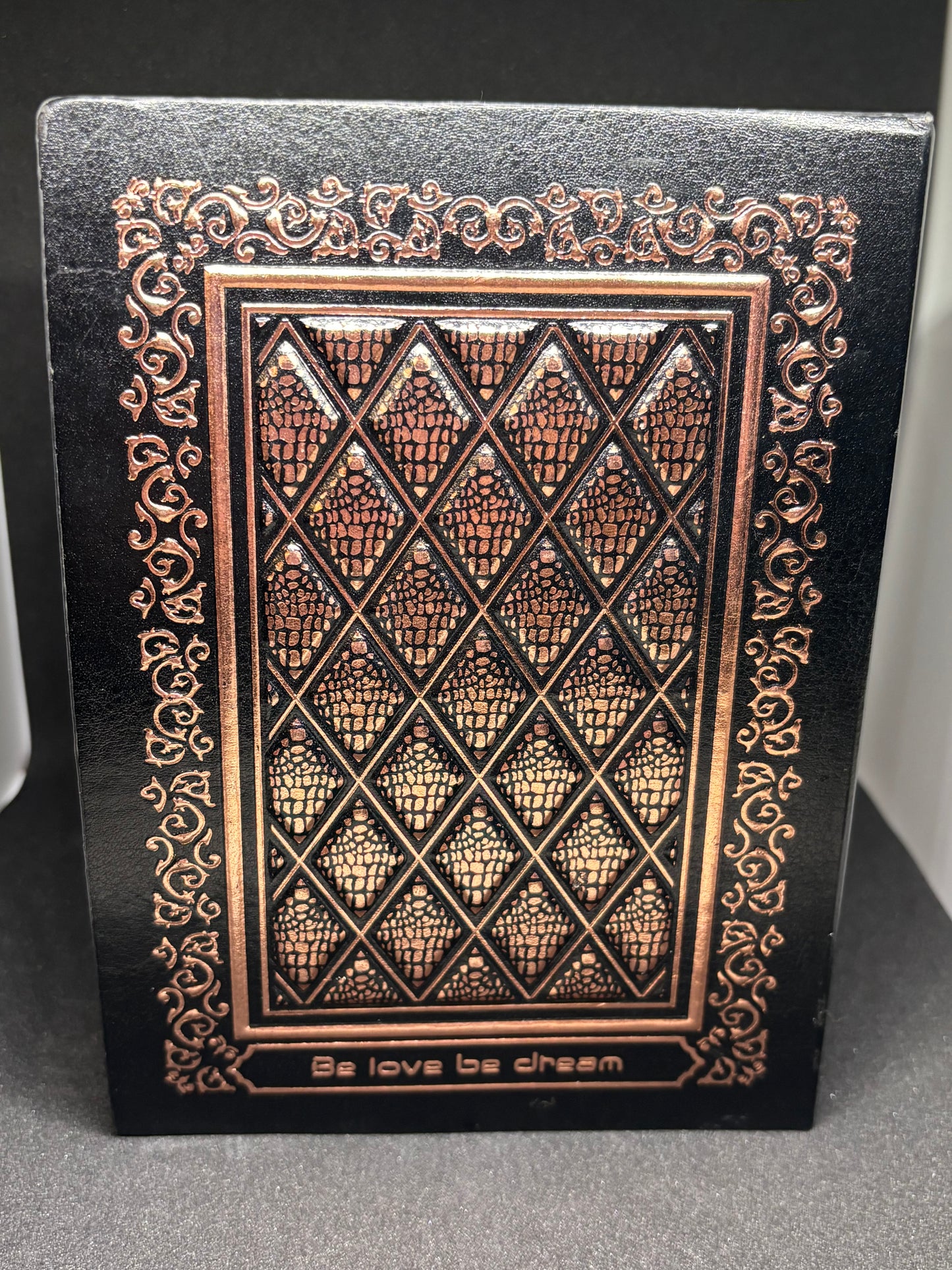 Crystal Embellished Grimoire Notebook - A5 Hardback with Amethyst & Rose Quartz