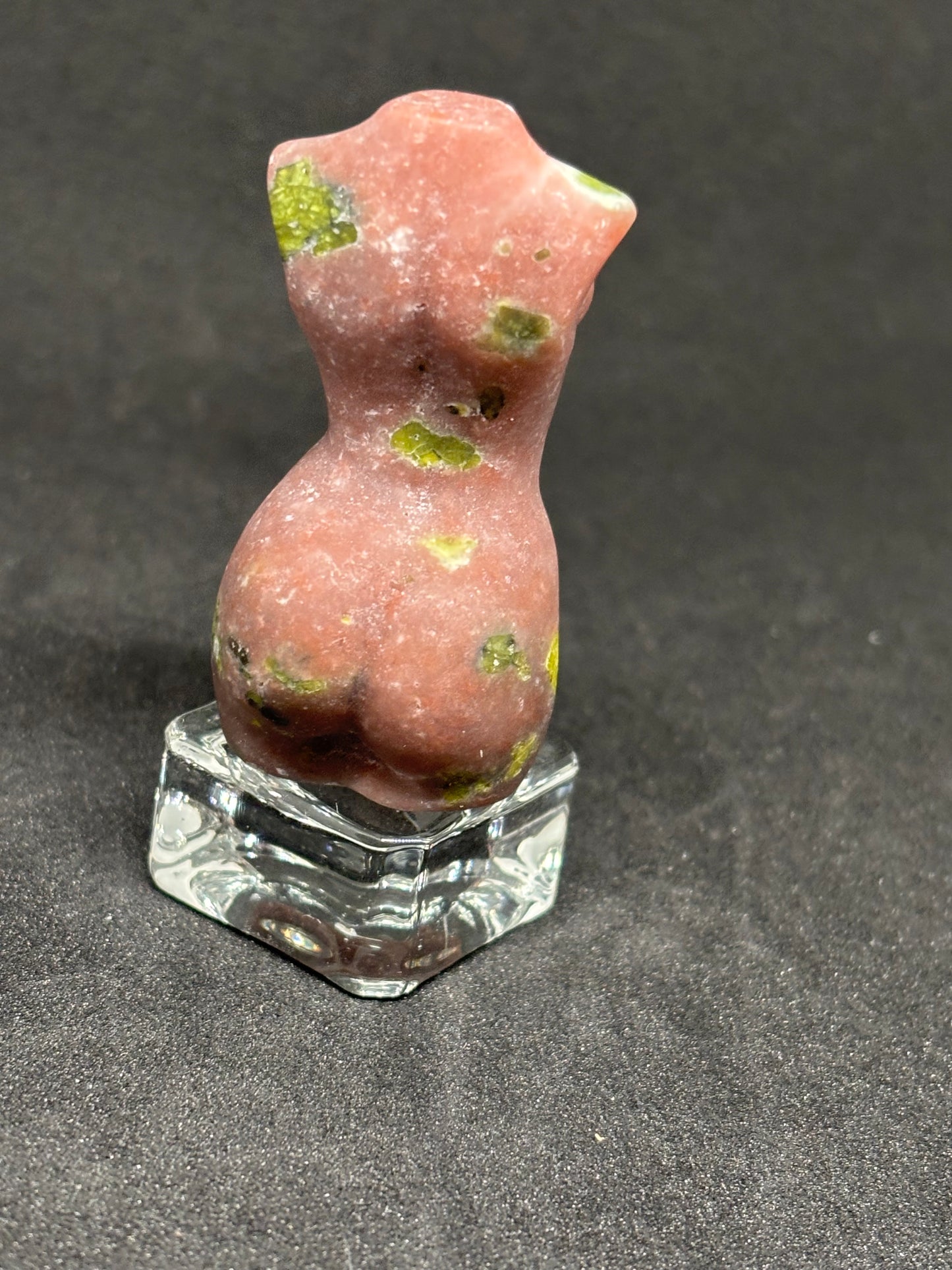 Peach Moonstone Female Form Carving - 5cm Natural Crystal Goddess Figurine