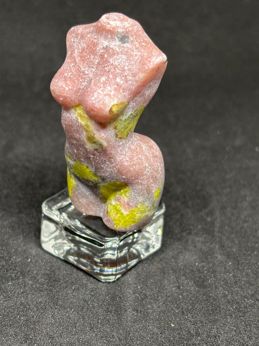 Natural Peach Moonstone Goddess Carving - 5cm x 3cm Female Form