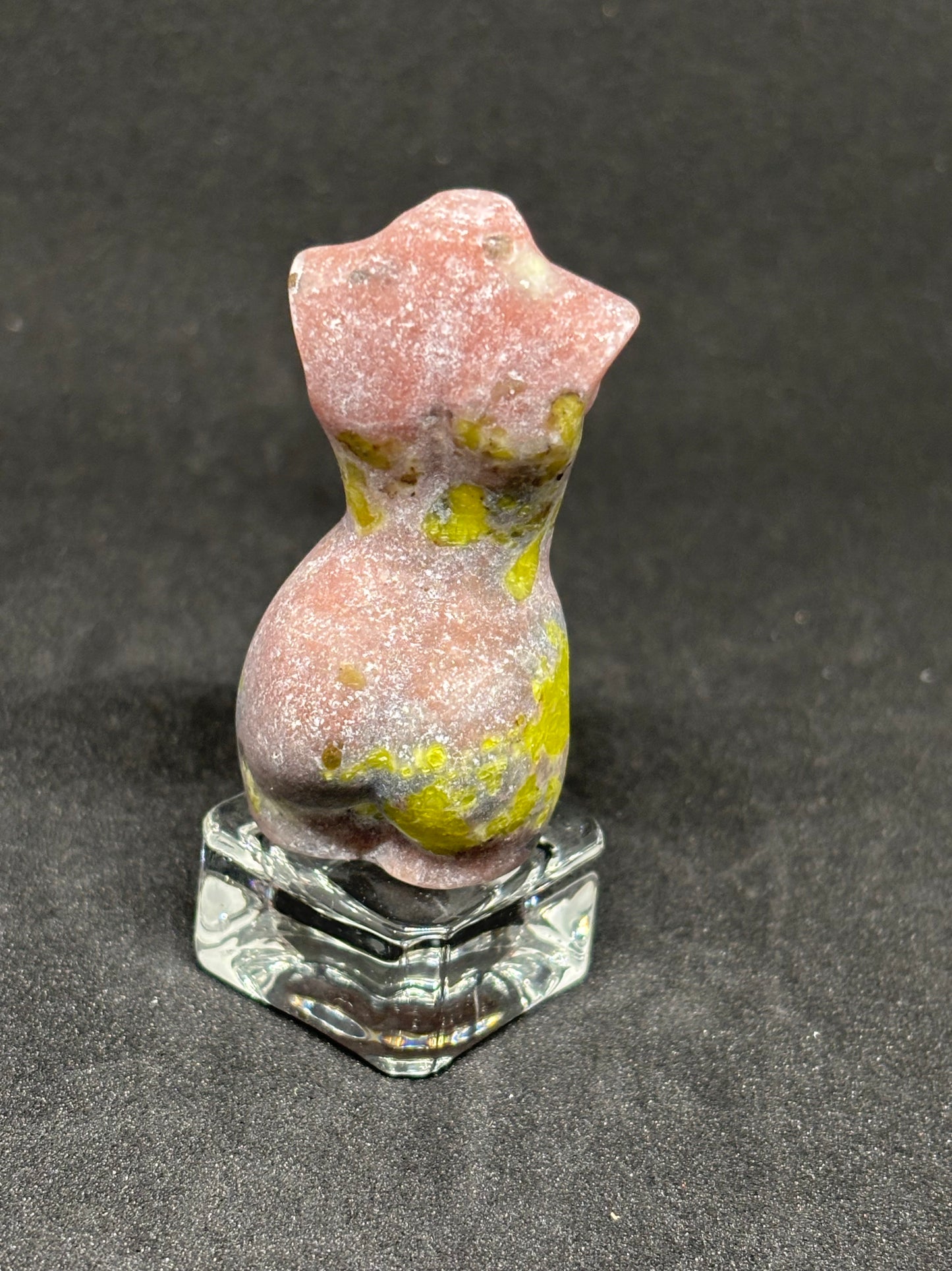 Natural Peach Moonstone Goddess Carving - 5cm x 3cm Female Form