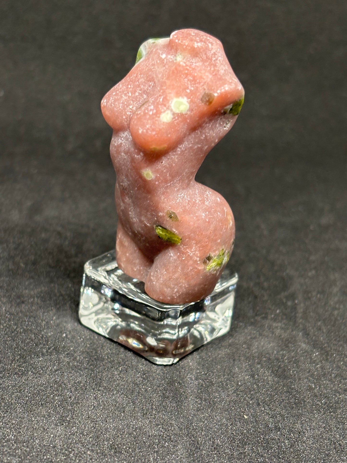 Peach Moonstone Female Form Carving - 5cm Natural Crystal Goddess Figurine