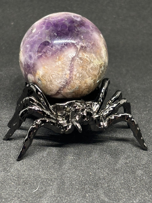 Dream Amethyst Crystal Ball 4.5cm - Gothic Spider Stand Included
