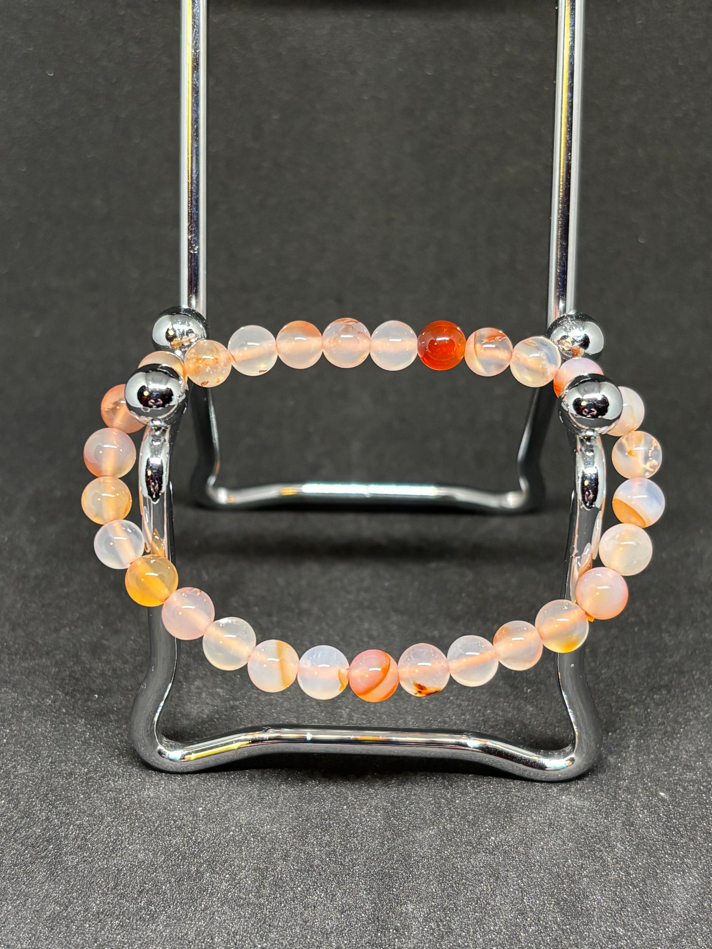 Natural Fire Quartz Bracelet - 4mm Beaded Gemstone Jewellery