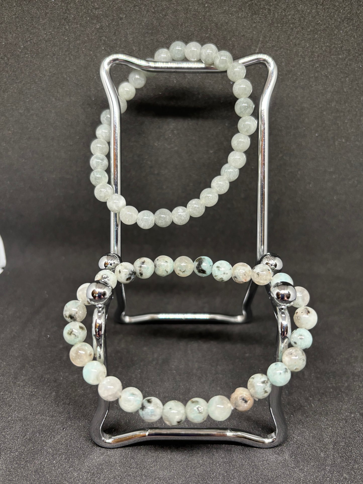 4mm Rainbow Moonstone Beaded Bracelet - Natural Flash Gemstone