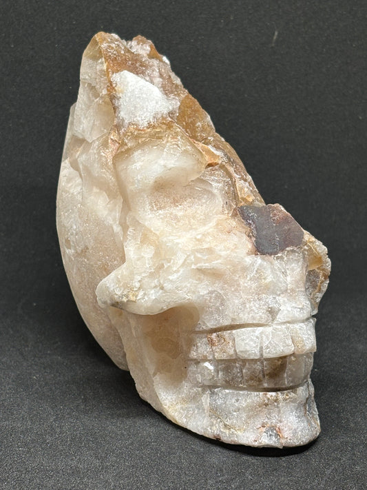 Natural Raw Clear Quartz Rotting Skull - 14cm Hand Carved Crystal 1.4kg